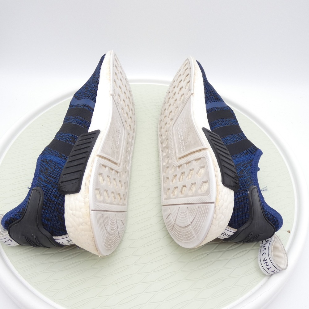Adidas NMD R1 Mens US 12 Athletic Trainer Shoes Mystery Blue White Sneakers - Picture 6 of 9